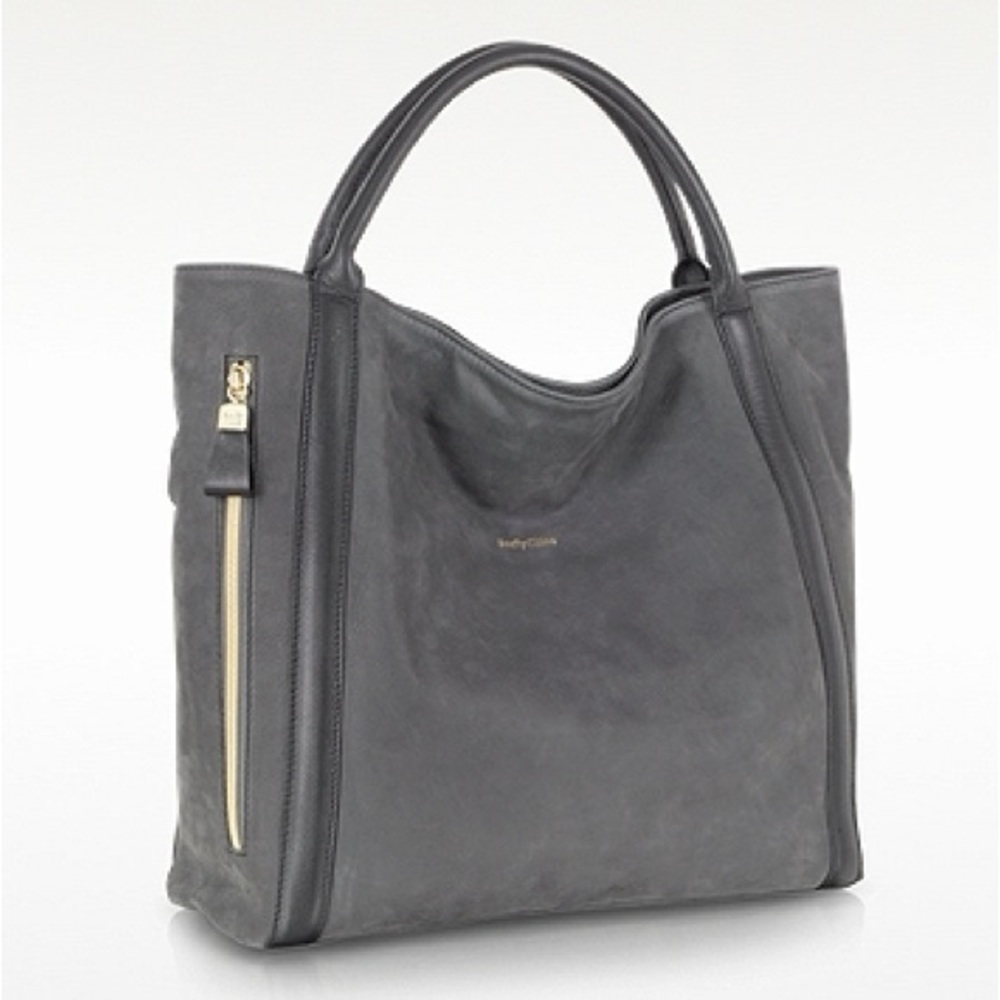 See By Chloé Harriet Hobo Tote Bag | Suede | Charcoal Gray